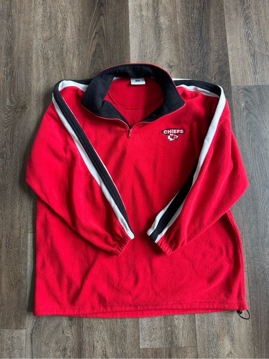 NFL Other - Men's Chiefs Red Quarter-Zip Fleece Pullover Size XXL